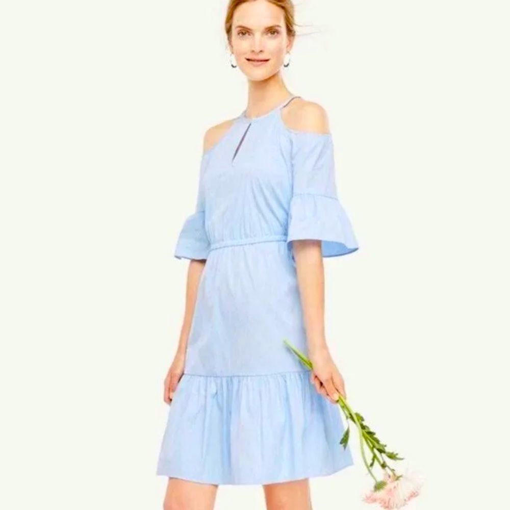 ANN TAYLOR could shoulder striped dress